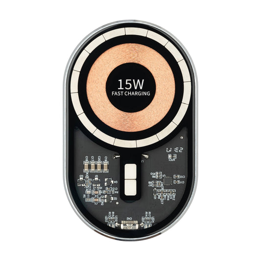 Ładowarka samochodowa bezprzewodowa Qualo QTUS-K-15-07, 15W, 1.67A, Szara