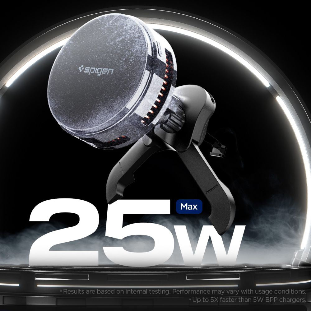 Spigen Essential Wireless Car Charger, 25W, 1.67A, Black