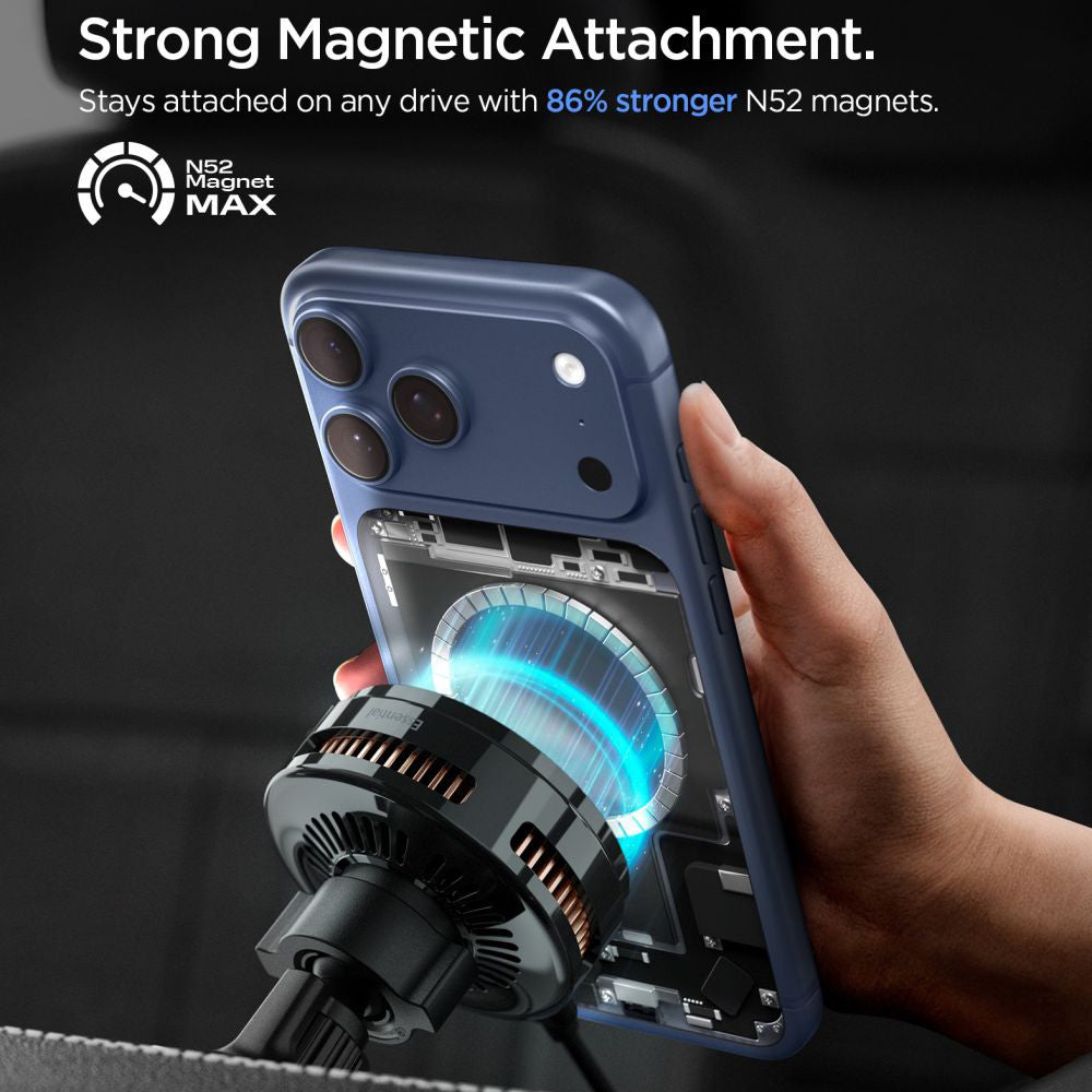 Spigen Essential Wireless Car Charger, 25W, 1.67A, Black