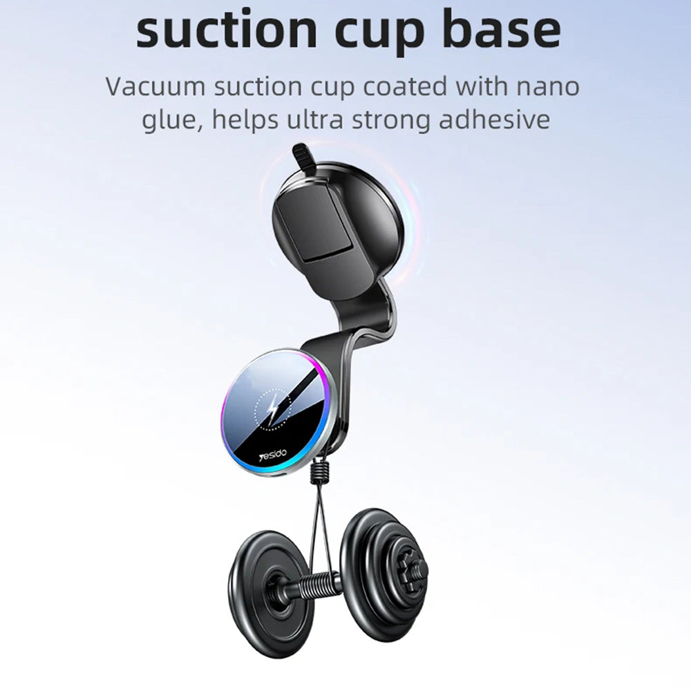 Ładowarka samochodowa bezprzewodowa Yesido C292, 15W, 1.67A, Czarna