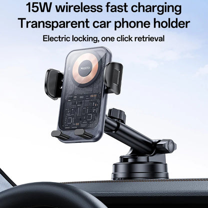 Ładowarka samochodowa bezprzewodowa Yesido C307, 15W, 1.67A, Czarna