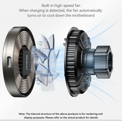 Ładowarka samochodowa bezprzewodowa Yesido C315, 15W, 1.67A, Czarna