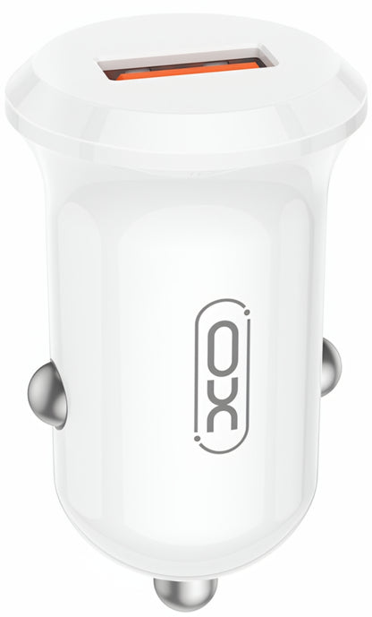 Ładowarka samochodowa XO Design CC68, 18W, 3A, 1 x USB-A, Biała