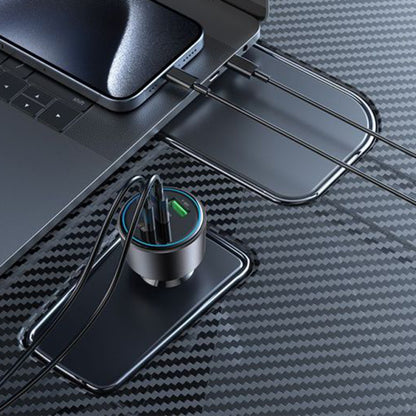 Ładowarka samochodowa Yesido Y59, 200W, 5A, 1 x USB-A - 2 x USB-C, Czarny