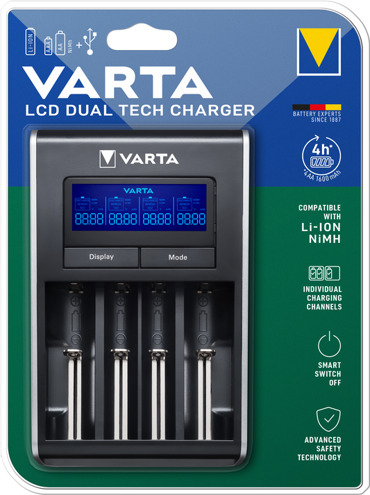 Ładowarka baterii Varta, AA / AAA, czarna