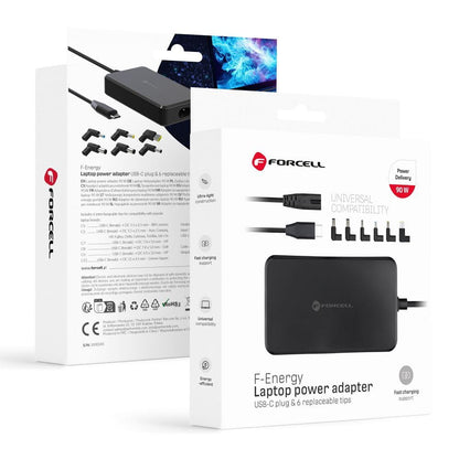 Ładowarka Forcell F-Energy E856, 90W, Czarny