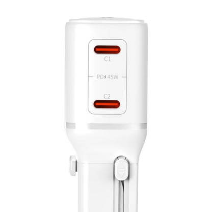 3MK Globe Travel Wall Charger, 45W, 3A, 2 x USB-C, White