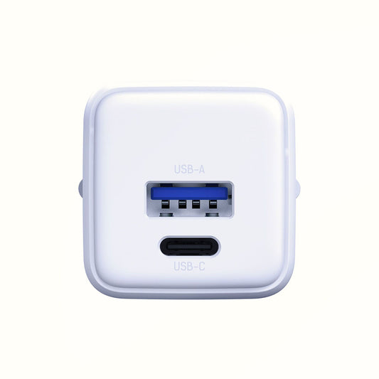 Ładowarka sieciowa 3MK Hyper, 20W, 3A, 1 x USB-A - 1 x USB-C, Biała