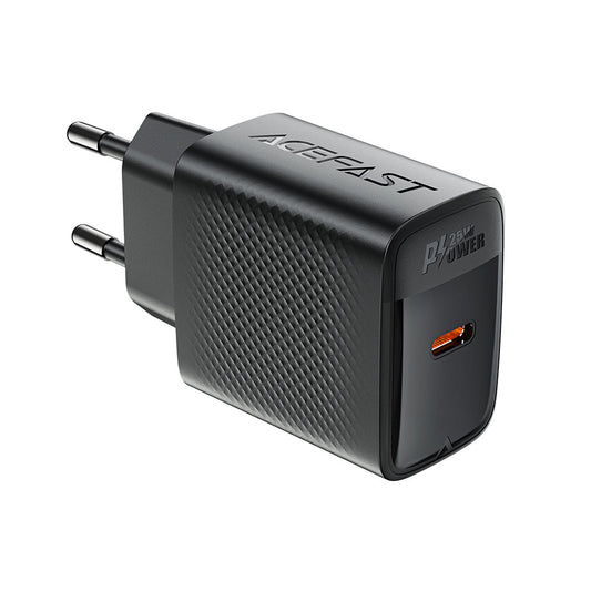 Ładowarka sieciowa Acefast A104, 25W, 3A, 1 x USB-C, Czarna