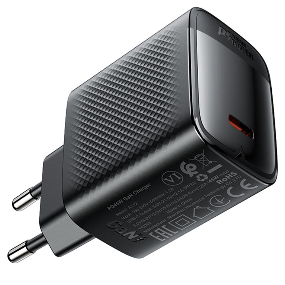 Ładowarka sieciowa Acefast A112, 45W, 3A, 1 x USB-C, Czarna