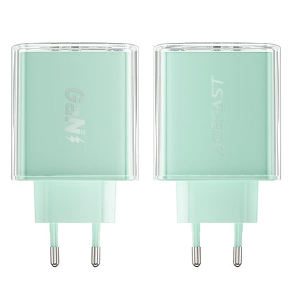 Ładowarka sieciowa Acefast A45 Exploration, 65W, 3.25A, 1 x USB-A - 2 x USB-C, Zielona