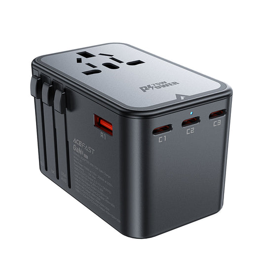 Ładowarka sieciowa Acefast Travel Z1, 75W, 3.35A, 2 x USB-A - 3 x USB-C, Czarny