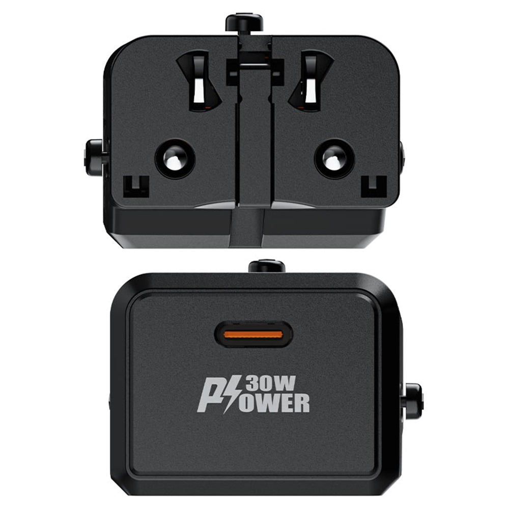 Ładowarka sieciowa Acefast Z7 Travel, 30W, 3A, 1 x USB-C, Czarna