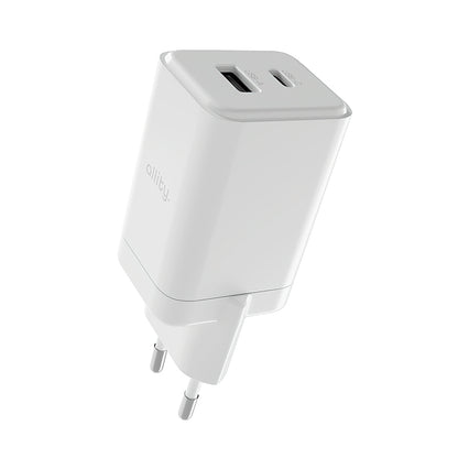 Ładowarka sieciowa Allity. ATC-01-45WCC Fast, 45W, 3A, 1 x USB-A - 1 x USB-C, Biały