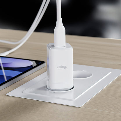 Ładowarka sieciowa Allity. ATC-01-45WCC Fast, 45W, 3A, 1 x USB-A - 1 x USB-C, Biały