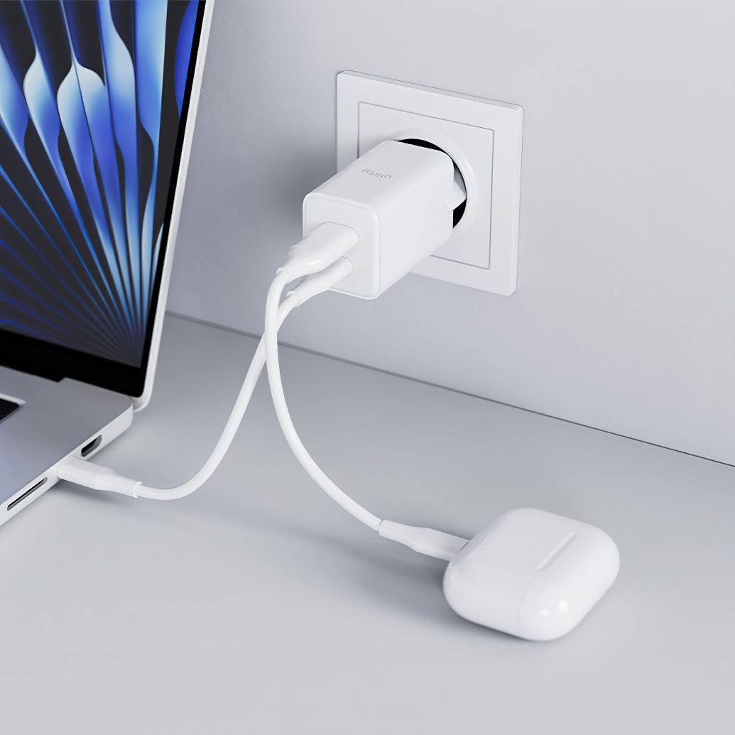Ładowarka sieciowa Allity. ATC-01-45WCC Fast, 45W, 3A, 1 x USB-A - 1 x USB-C, Biały