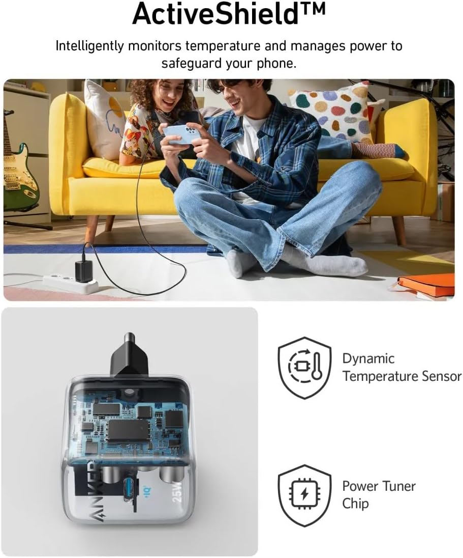 Anker 312 Ace Wall Charger, 25W, 1 x USB-C, Black A2642G11