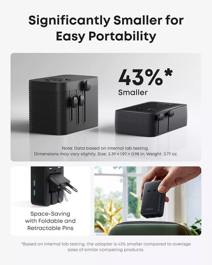 Ładowarka sieciowa Anker Nano Travel, 20W, 3A, 2 x USB-A - 2 x USB-C, Czarny A9215H11