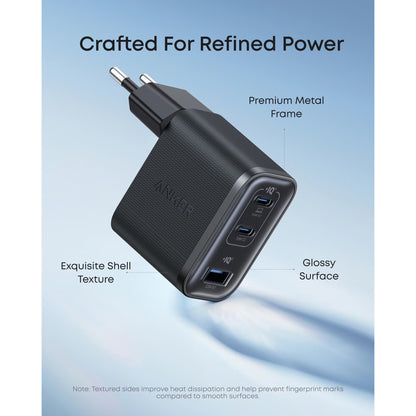 Ładowarka sieciowa Anker Nano, 70W, 3.5A, 1 x USB-A - 2 x USB-C, Czarny A121AL11