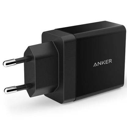 Ładowarka sieciowa Anker PowerPort, 24 W, 2,4 A, 2 x USB-A, czarna A2021L11 