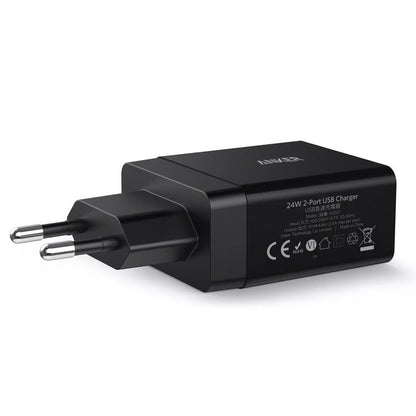 Ładowarka sieciowa Anker PowerPort, 24 W, 2,4 A, 2 x USB-A, czarna A2021L11 