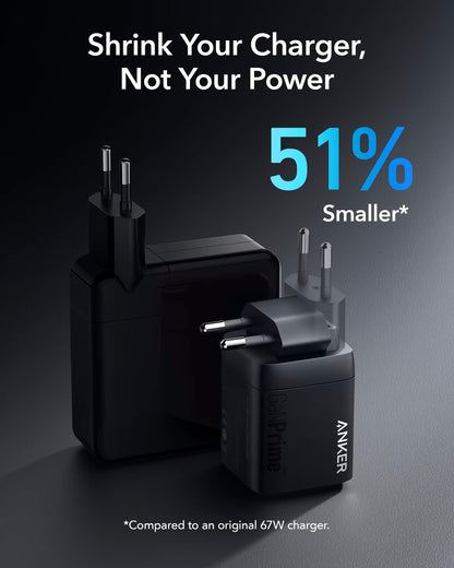 Ładowarka sieciowa Anker Prime, 67 W, 5 A, 1 x USB-A - 2 x USB-C, czarna A2669313 