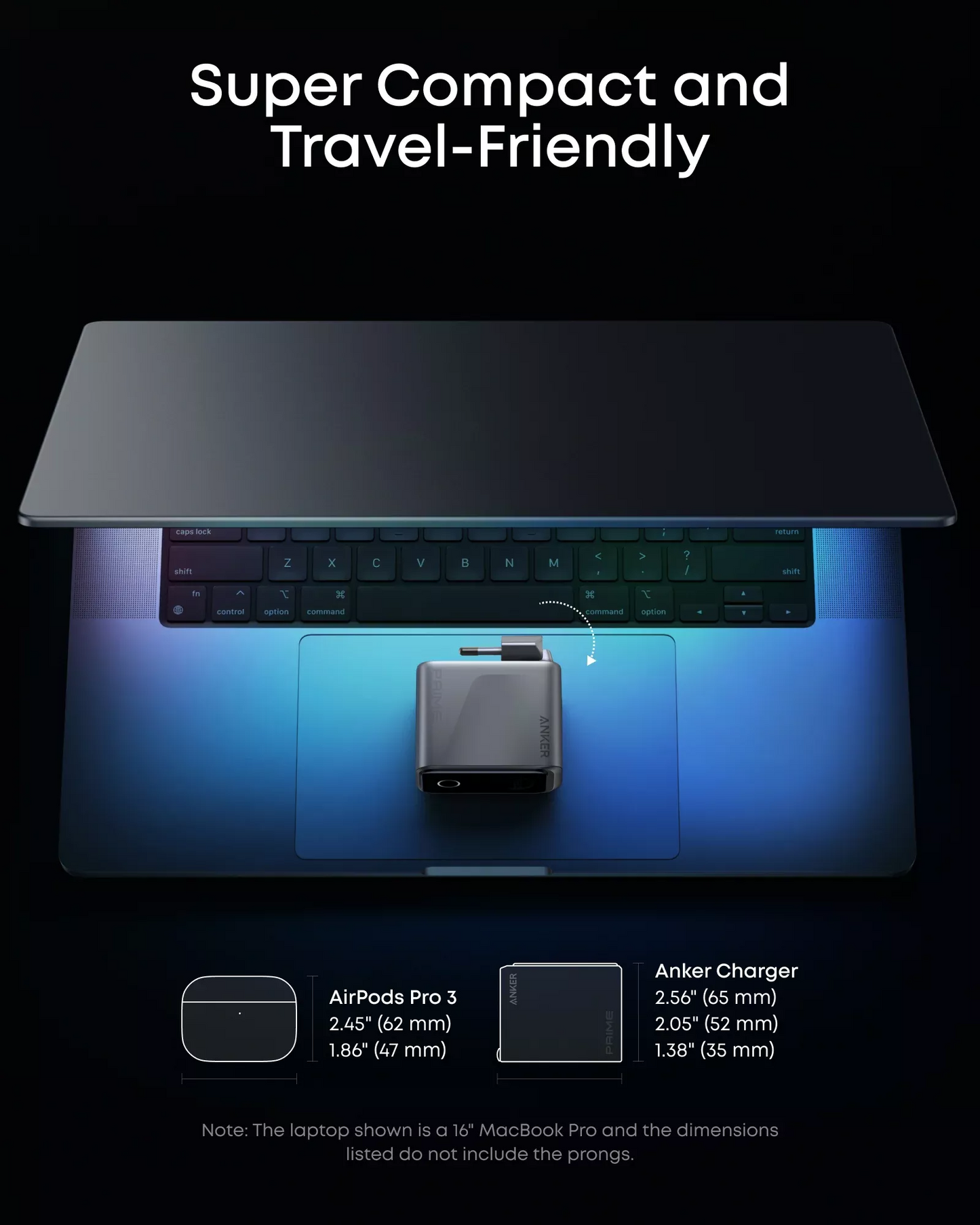 Ładowarka sieciowa Anker Prime, 160W, 5.36A, 3 x USB-C, Szara A2687341