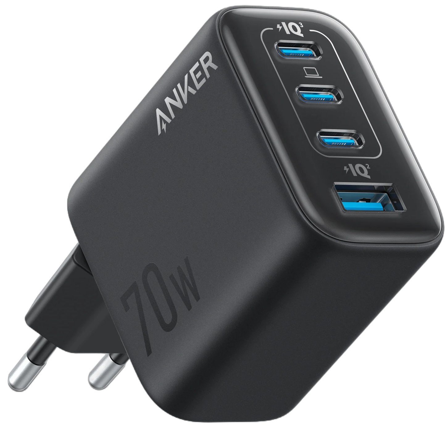 Ładowarka sieciowa Anker Zolo, 70W, 1 x USB-A - 3 x USB-C, Czarny A121CG11