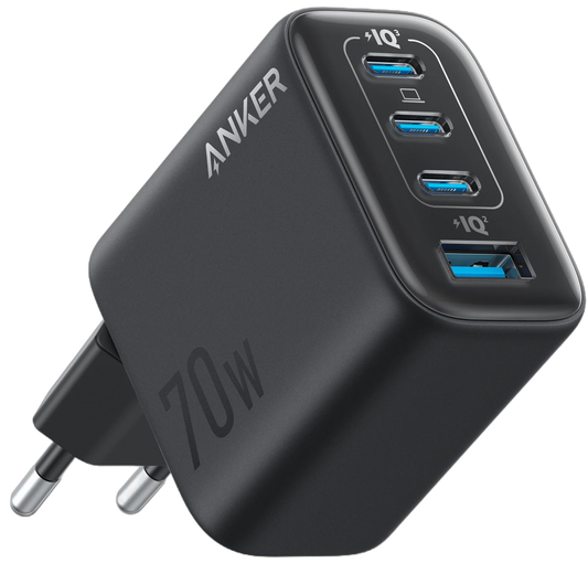 Ładowarka sieciowa Anker Zolo, 70W, 3.5A, 1 x USB-A - 3 x USB-C, Czarny A121CG11