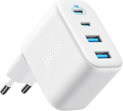 Ładowarka sieciowa Anker Zolo, 50W, 3A, 2 x USB-A - 2 x USB-C, Biała