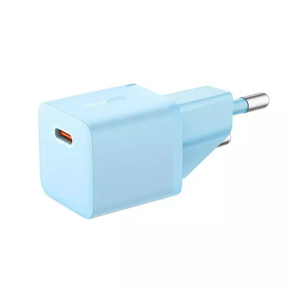 Ładowarka sieciowa Baseus GaN Mini 1C, 20W, 3A, 1 x USB-C, Niebieska CCGN050103