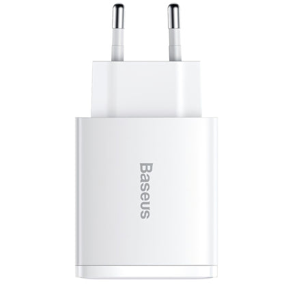 Ładowarka sieciowa Baseus Compact, 30W, 1 x USB-C - 2 x USB-A, biała CCXJ-E02 