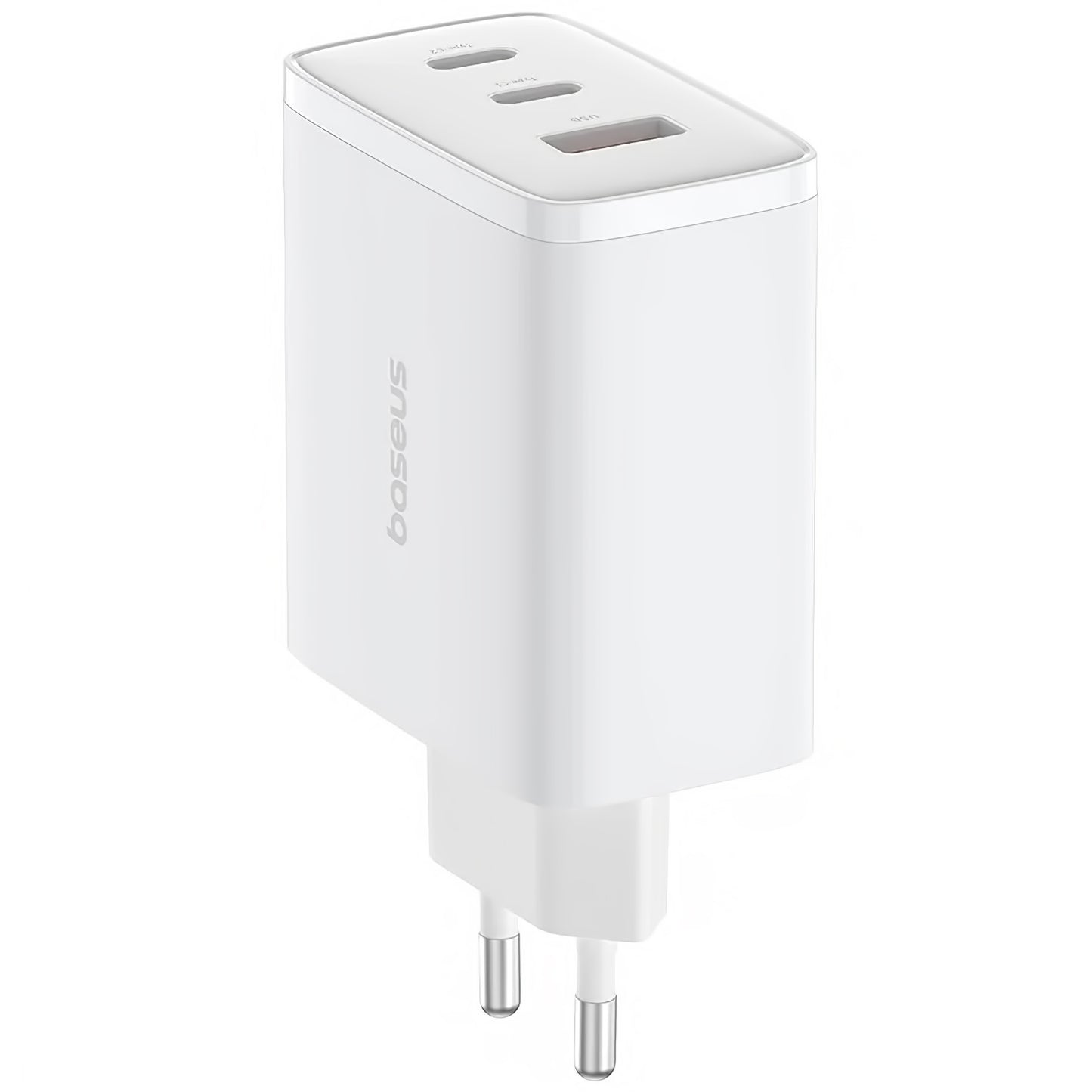 Ładowarka sieciowa Baseus Cube Pro, 65 W, 3,25 A, 1 x USB-A - 2 x USB-C, biała P10152301213-00