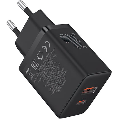 Ładowarka sieciowa Baseus Cube, 30 W, 2,4 A, 1 x USB-A - 1 x USB-C, czarna P10111404113113-00 