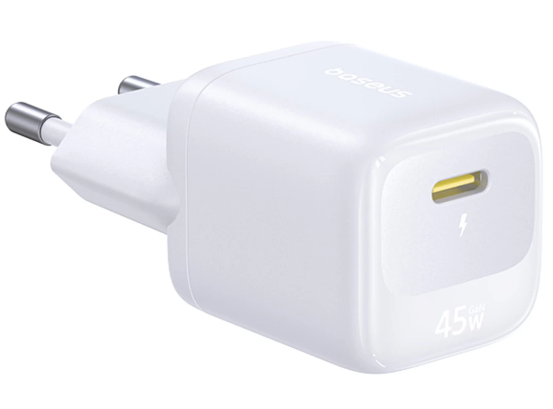 Ładowarka sieciowa Baseus EnerFill FN22, 45 W, 3 A, 1 × USB-C, biała E0123301