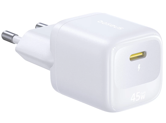 Ładowarka sieciowa Baseus EnerFill FN22, 45 W, 3 A, 1 × USB-C, biała E0123301
