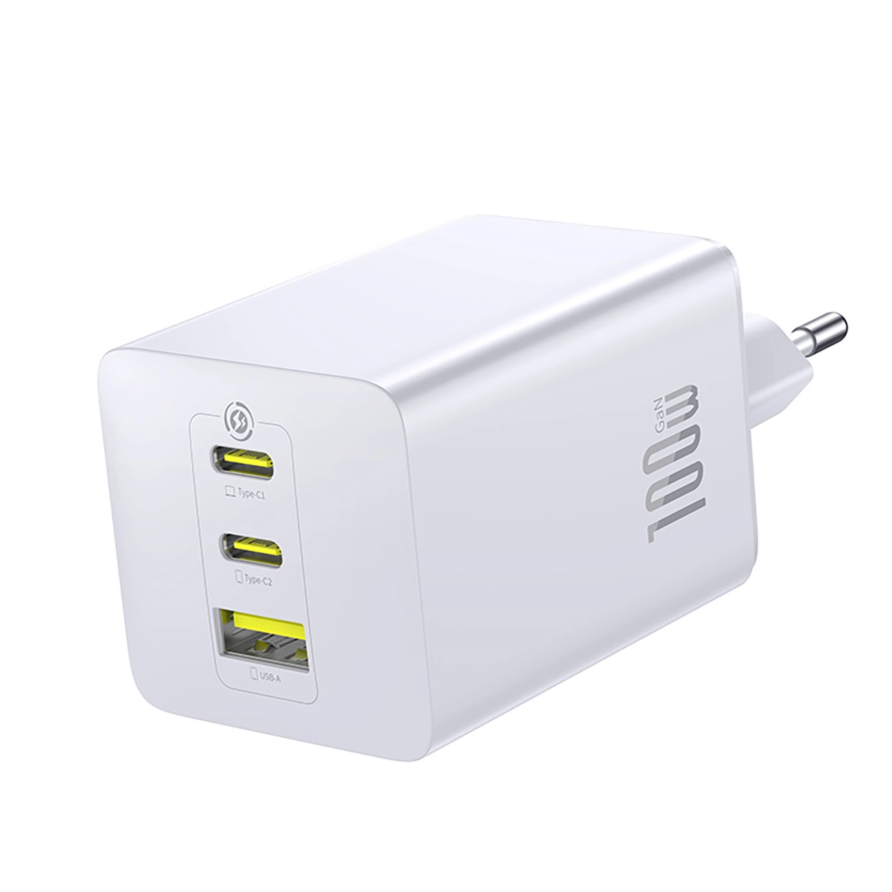 Ładowarka sieciowa Baseus EnerFill FE11, 100W, 5A, 1 x USB-A - 2 x USB-C, Biała P10182102213-00