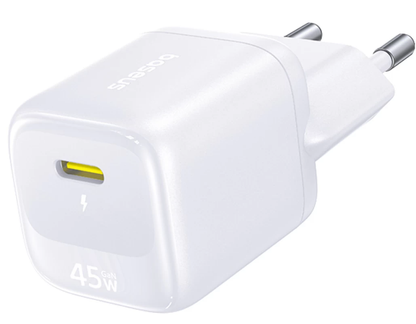 Ładowarka sieciowa Baseus EnerFill FN22, 45 W, 3 A, 1 × USB-C, biała E0123301
