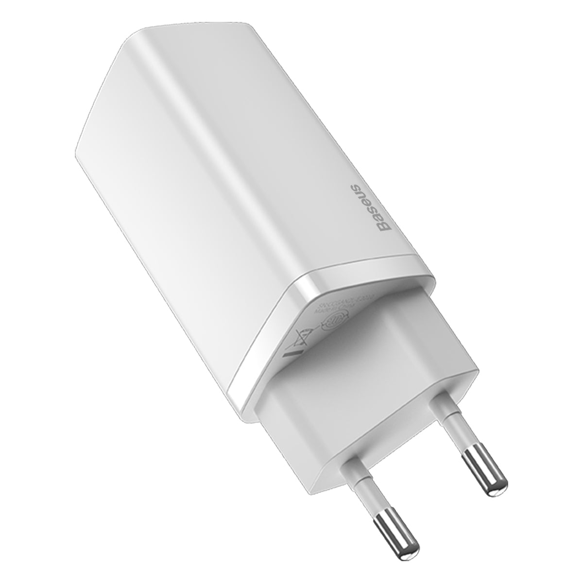 Ładowarka sieciowa Baseus GaN2 Lite, 65W, 3A, 1 x USB-A - 1 x USB-C, biała CCGAN2L-B02 