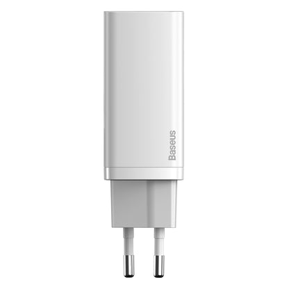 Ładowarka sieciowa Baseus GaN2 Lite, 65W, 3A, 1 x USB-A - 1 x USB-C, biała CCGAN2L-B02 