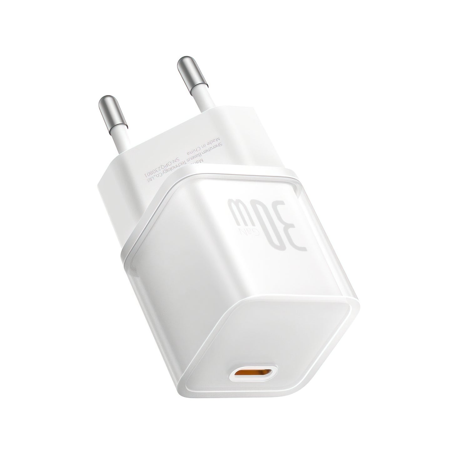 Ładowarka sieciowa Baseus GaN5S, 30W, 3A, 1 x USB-C, Biała P10162504213-00