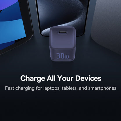 Baseus GaN5S Network Charger, 30W, 3A, 1 x USB-C, Purple P10162504523-00