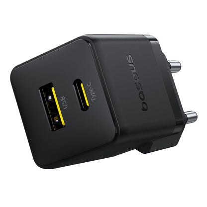 Ładowarka sieciowa Baseus Palm, 30W, 3A, 1 x USB-A - 1 x USB-C, Czarny P1011160A113-00