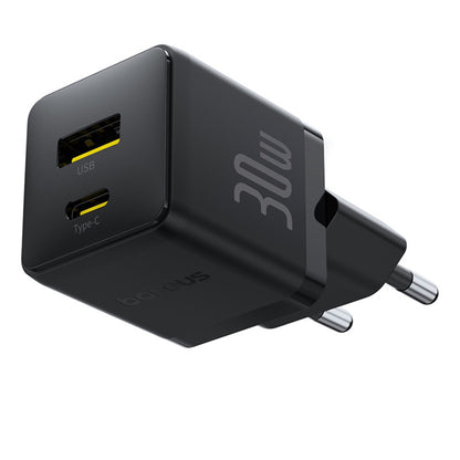 Ładowarka sieciowa Baseus Palm, 30W, 3A, 1 x USB-A - 1 x USB-C, Czarny P1011160A113-00