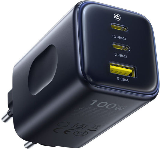 Ładowarka sieciowa Baseus PicoGo AE11, 100W, 1 x USB-A - 2 x USB-C, Czarny E0121400
