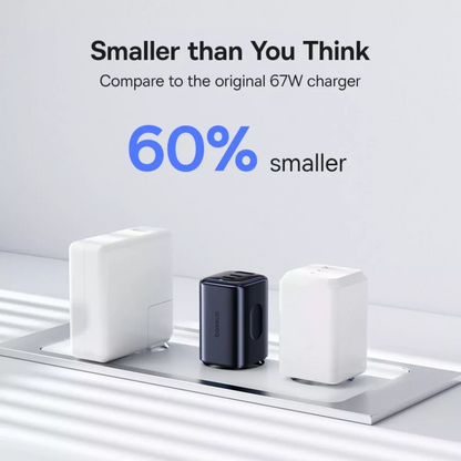 Ładowarka sieciowa Baseus PicoGo AE11, 67W, 1 x USB-A - 2 x USB-C, Czarny E0121200