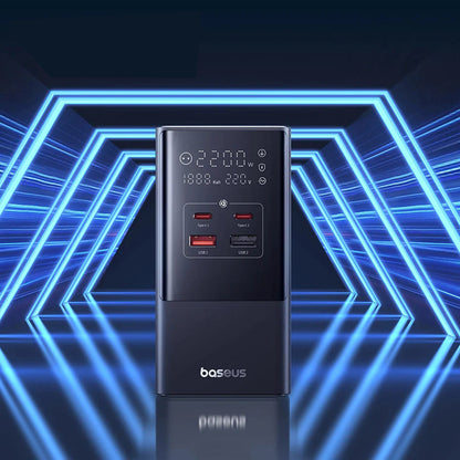 Ładowarka sieciowa Baseus PowerCombo, 35W, 5A, 2 x USB-A - 2 x USB-C - 3 x Schuko, Czarny, Ponownie zapakowany E00023606113-00