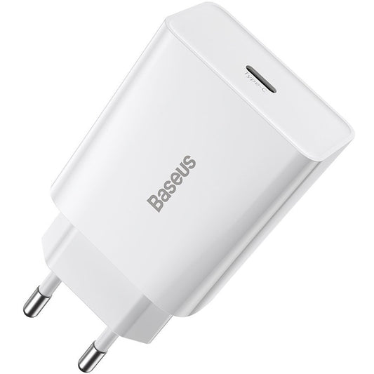 Ładowarka sieciowa Baseus Speed Mini, 20W, 3A, 1 x USB-C, Biała CCFS-SN02