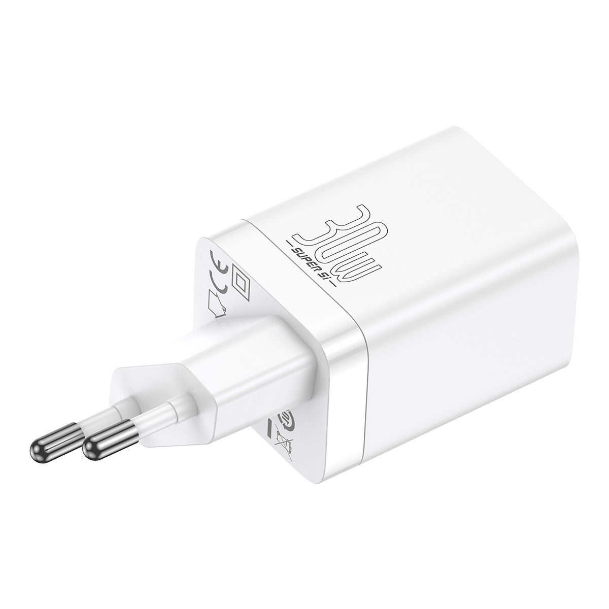 Ładowarka sieciowa Baseus Super Si Pro, 30W, 3A, 1 x USB-A - 1 x USB-C, biała CCSUPP-E02