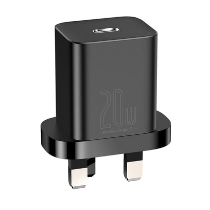 Ładowarka sieciowa Baseus Super Si UK, 20W, 3A, 1 x USB-C, Czarna CCSUP-K01